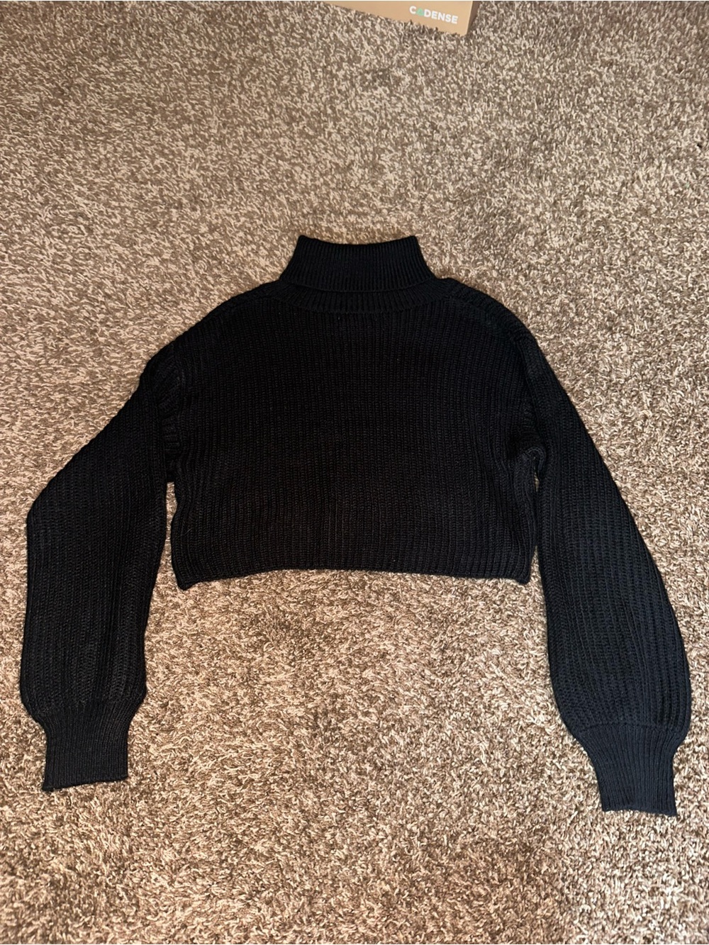 Women’s cropped turtleneck sweater